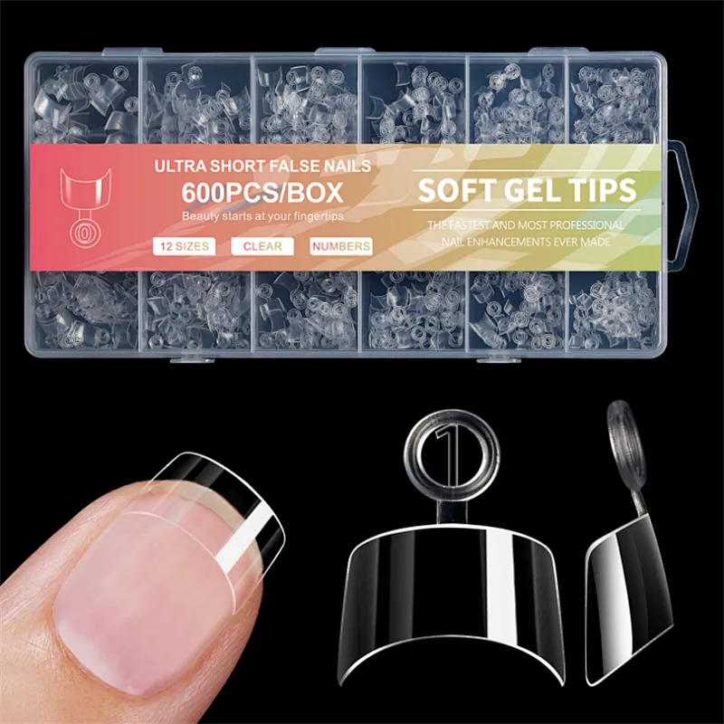 French Half-Cover  Nail Tips